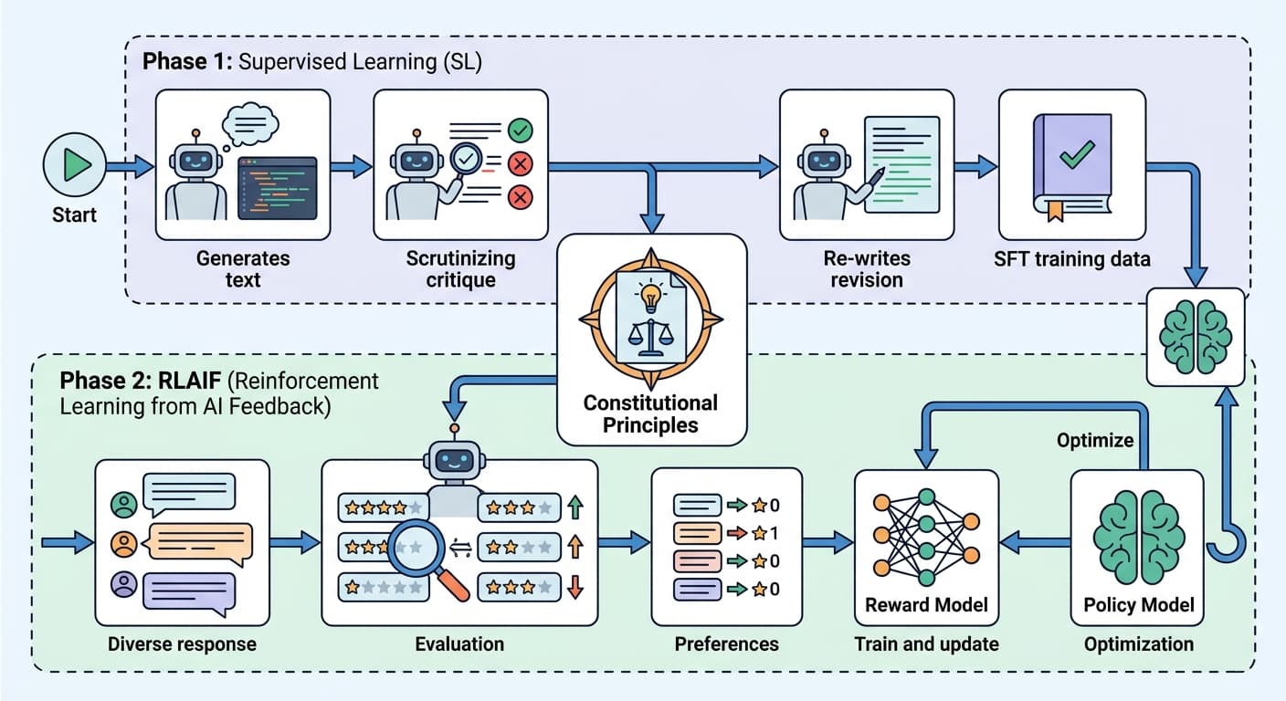 Constitutional AI and RLHF: How Models Learn to Behave Without Human Labels