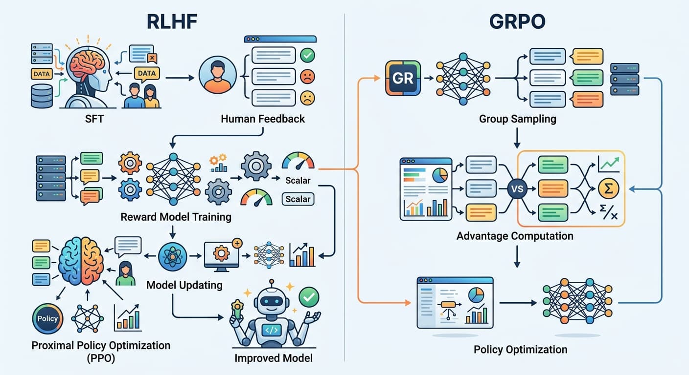 RLHF to GRPO and Beyond: How Reinforcement Learning Is Transforming LLM Training Pipelines